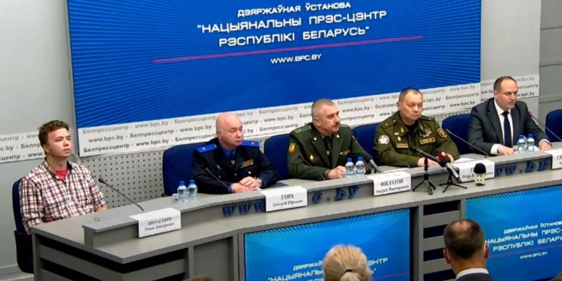 Protasevich became a participant of the press conference of the Belarusian Foreign Ministry on Ryanair