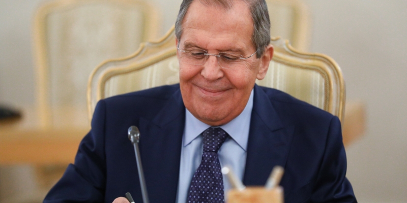  Lavrov ruled out a request to lift sanctions with the phrase 