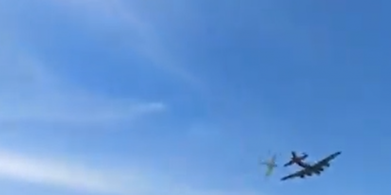A B-17 bomber collided with another aircraft at an air show in Dallas